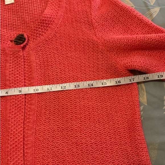 Christopher & Banks Vibrant Coral Cardigan Size S - Picture 7 of 10